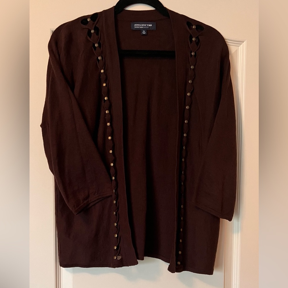 Jones New York signature petite knit jacket